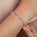 White Color Stone Gold Plated Bracelet for Women (BRA0181)