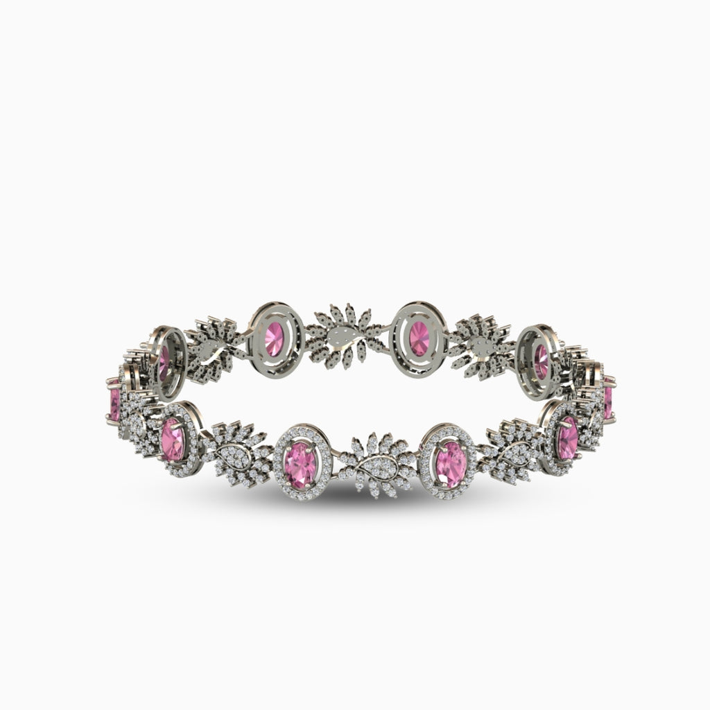 Rubellite Tourmaline Bangles - Zoya - Silver 925