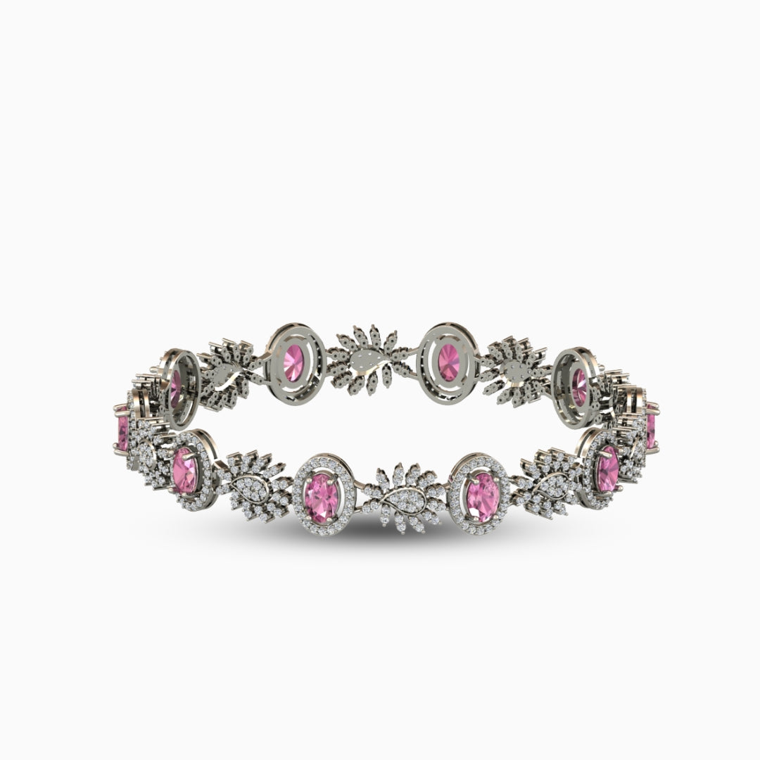 Rubellite Tourmaline Bangles - Zoya - Silver 925
