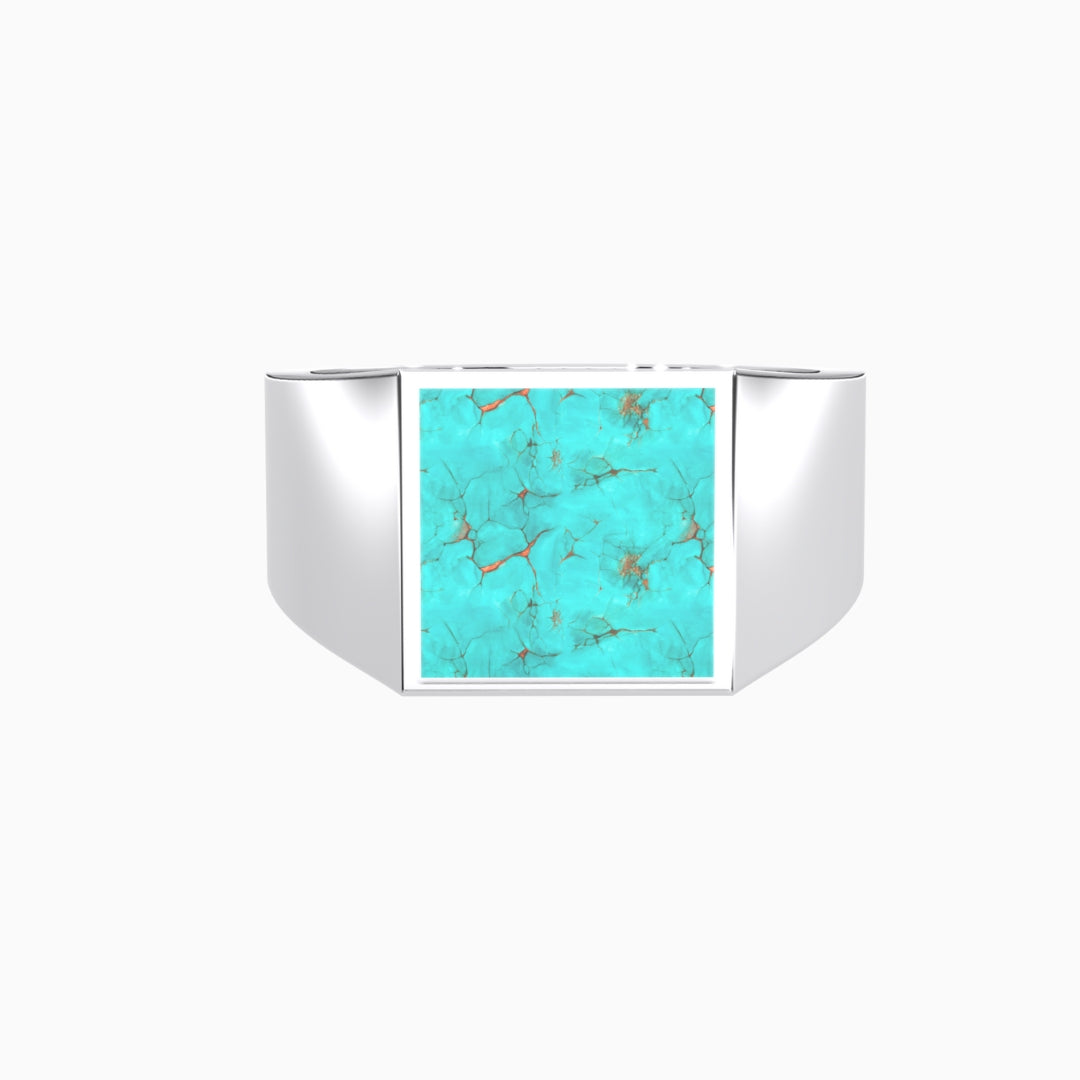 Turquoise (Feroza) Hamida Ring Silver