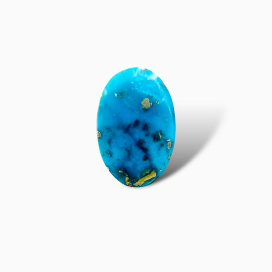 Natural Turquoise 12.63 Carats Oval Cabochon Shape (13X20 mm )