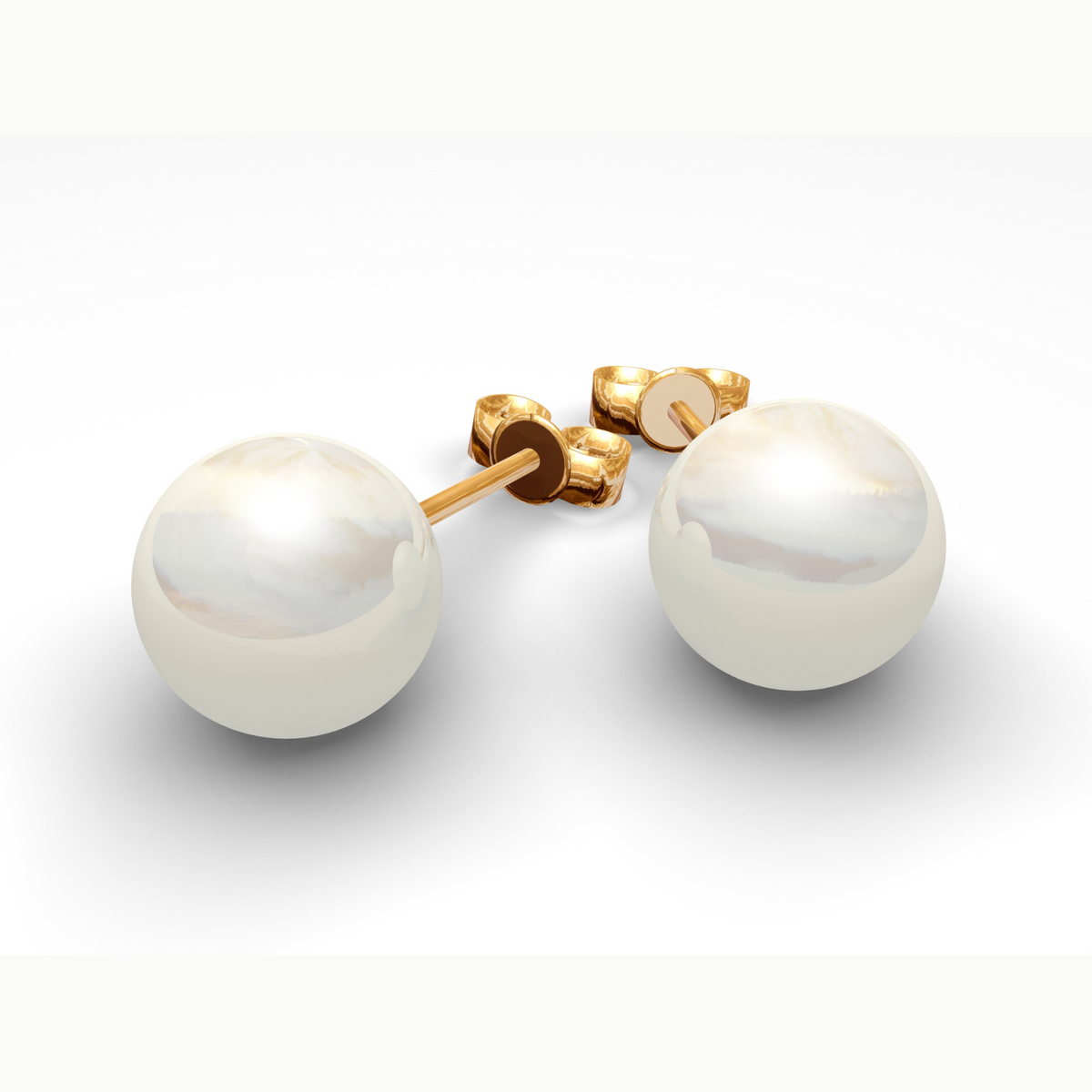 Fresh Water Pearl In 18K Yellow Gold Earrings for Girls (EAR0330)