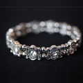 Moissanite / Zircon with Pure Silver 925 Bangle for Women (BAN10005)