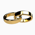 Plain Design 18K Yellow Gold Rings Round Handcrafted Circled (RING0019)