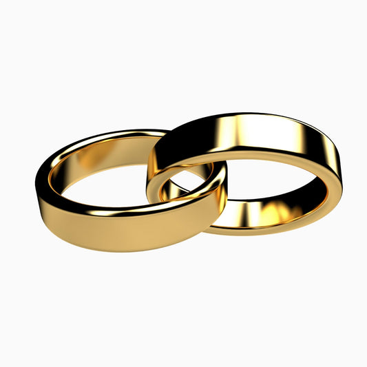 Plain Design 18K Yellow Gold Rings Round Handcrafted Circled (RING0019)