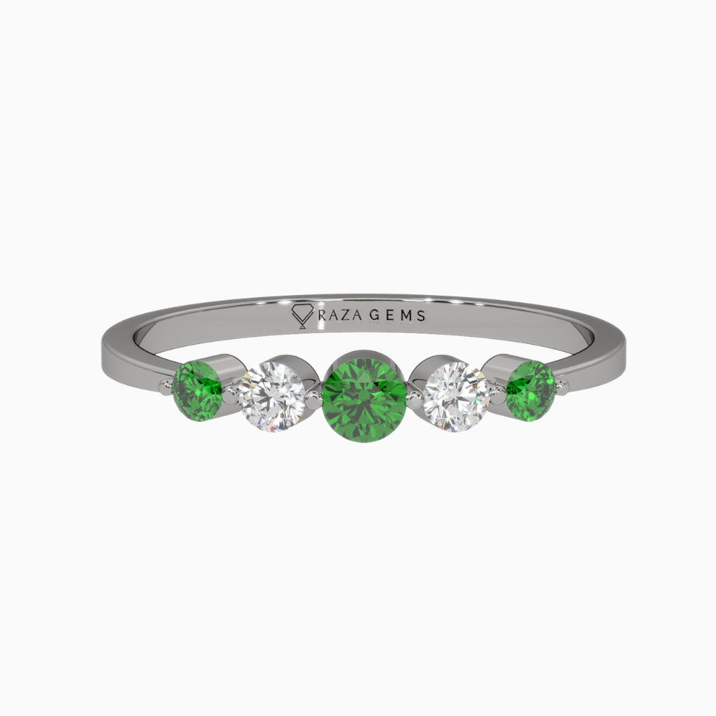 Emerald Ring Aisha Silver 925