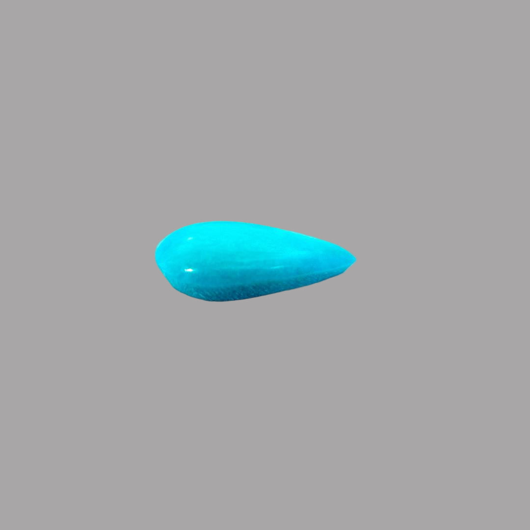 Natural Iran Turquoise 5.57 Carats Pear Cabochon Shape (10X18.5mm )