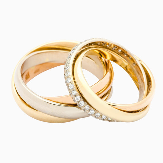 Couple 18K Yellow Gold With Moissanite Stone/ Minimal Design (RING0020)