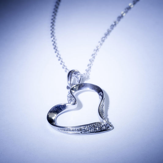 (PEN0079) Natural Silver Heart Pendant (Quality 925)