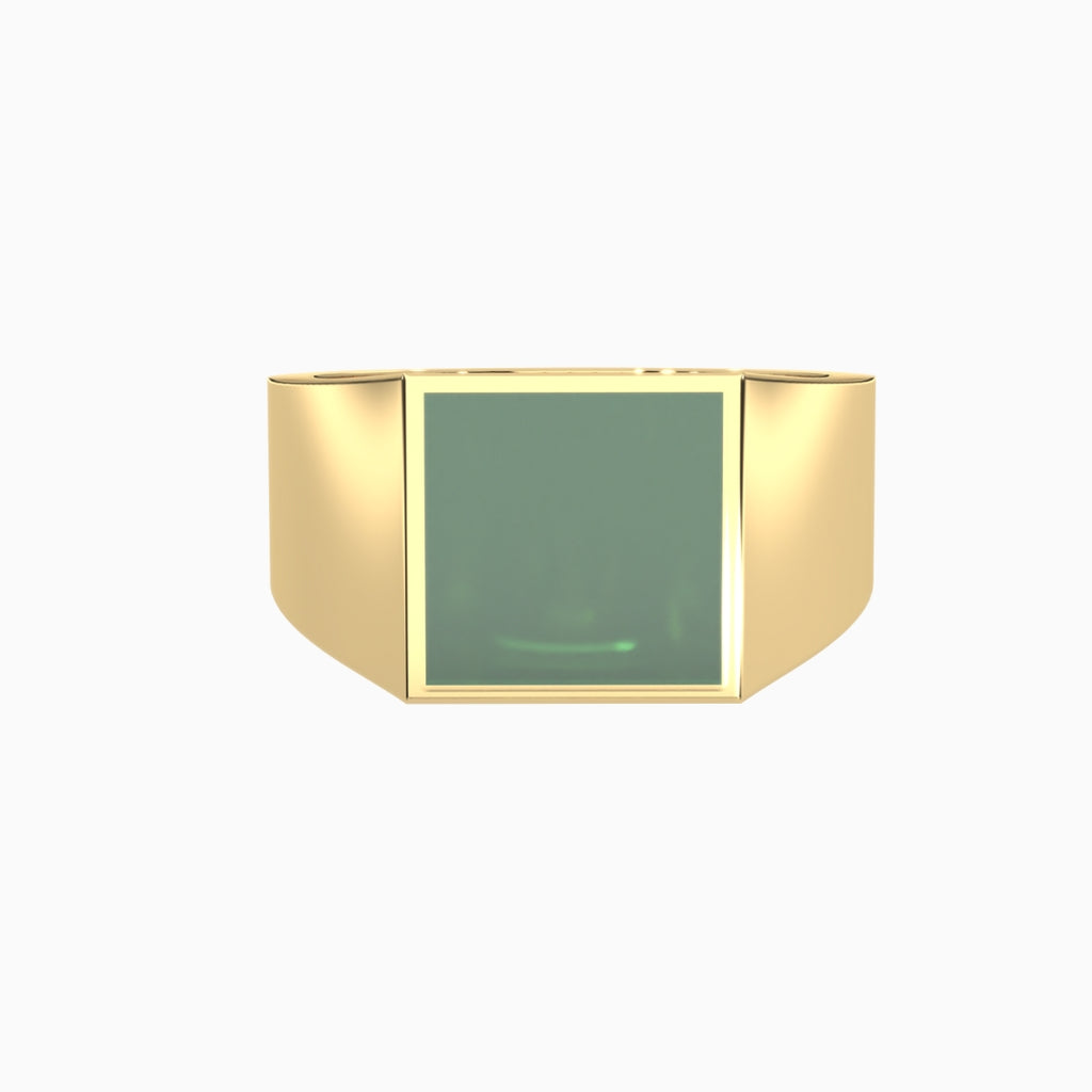 Green Malachite Rings Wahida Yellow Gold