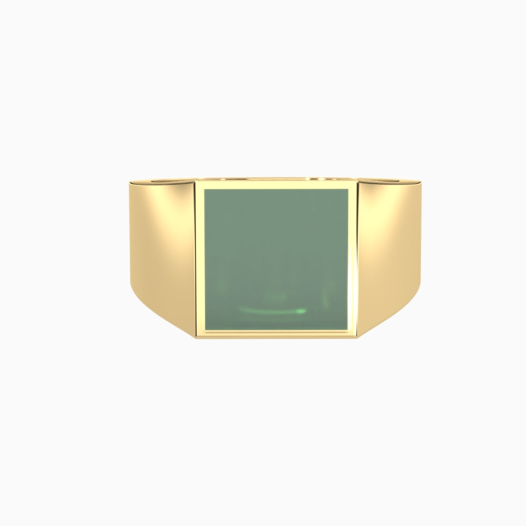 Green Malachite Rings Wahida Yellow Gold