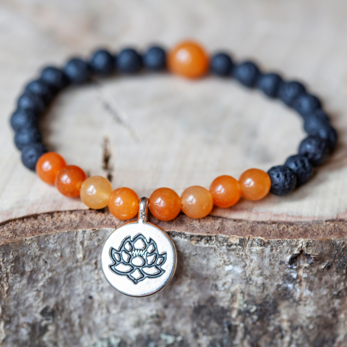 Orange and Blue Color Beads Bracelet for Women (BRA0183)