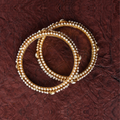 Mother of Pearl Nature Stone with 18K Gold Set of Two Bangles for Women (EAR1001)