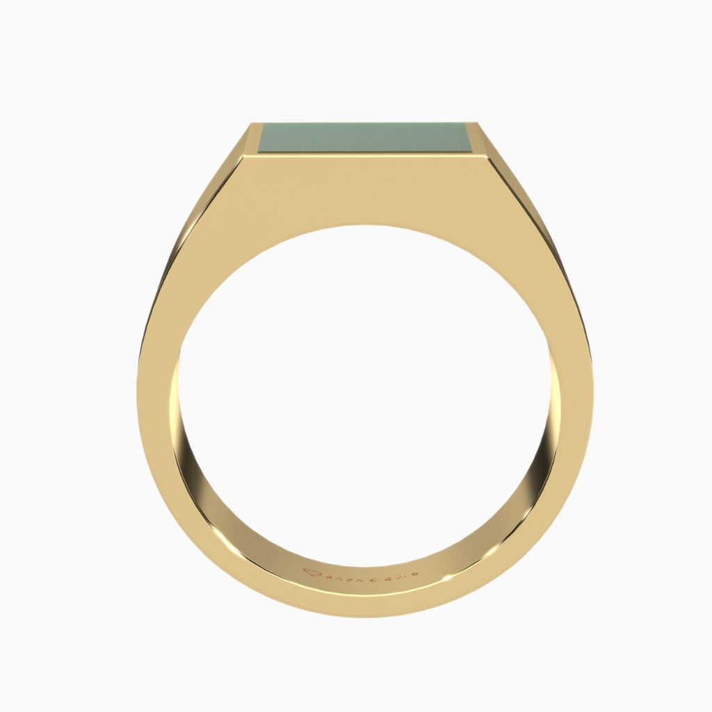 Green Malachite Rings Wahida Yellow Gold