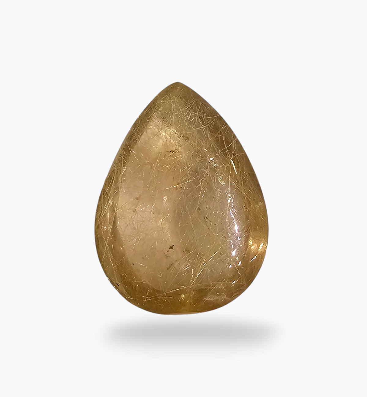 Golden Rutile Pear Cabochon Stone 17.96ct 11.5x15mm