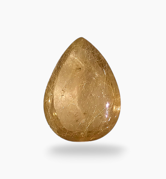 Golden Rutile Pear Cabochon Stone 17.96ct 11.5x15mm