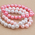 Pink and White Beads Bracelet for Women (BRA0186)