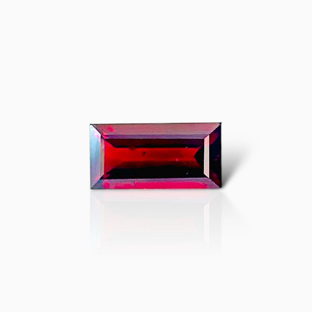 Natural Rhodolite Garnet Stone 5.69 Carats Rectangular Cut 7 x 14mm