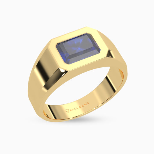 Blue Sapphire Ring Fidda Yellow Gold