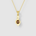 Karen - 18K Gold Smoky Topaz Infinity Twist Solitaire Pendant (Pendant Only)"