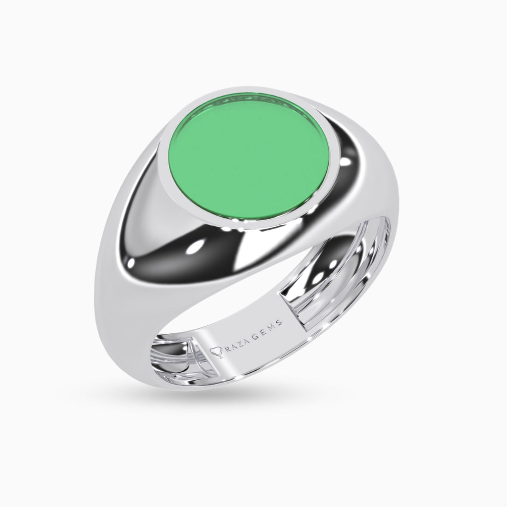 Green Jade Rings Nadia Silver 925