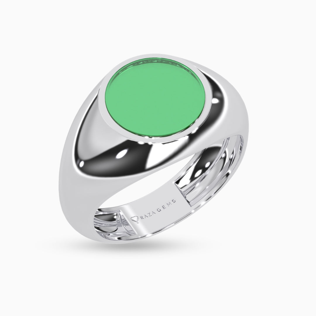 Green Jade Rings Nadia Silver 925