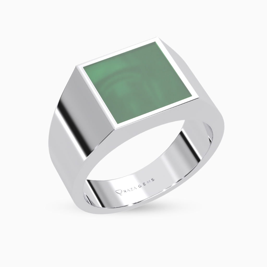 Green Malachite Rings Midha Silver