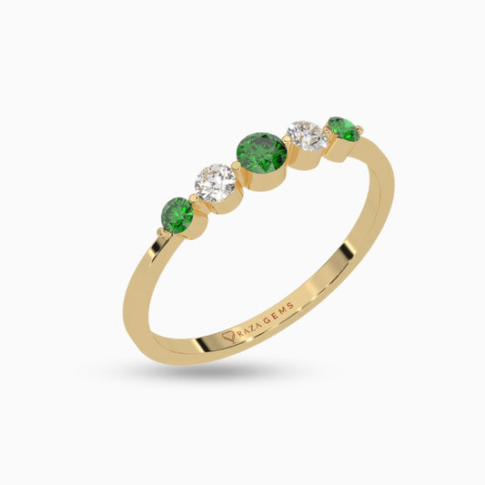Emerald Ring Rajiya 18K Yellow Gold
