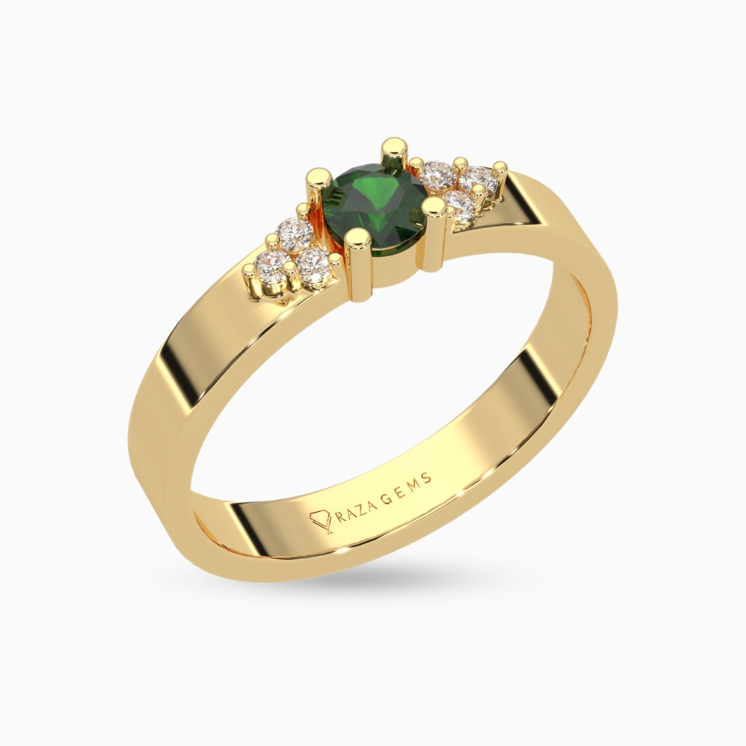 Emerald Rings Hanan Yellow Gold
