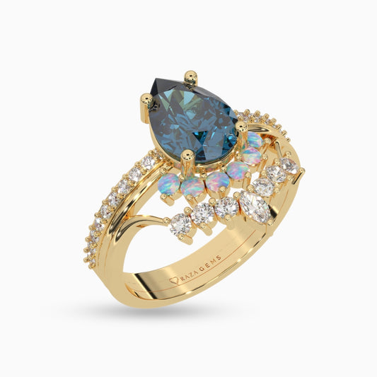 Blue Sapphire Ring Inaya 18K Yellow Gold