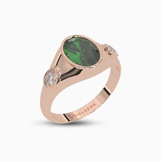 Lawahiz Emerald Ring 18K Rose Gold