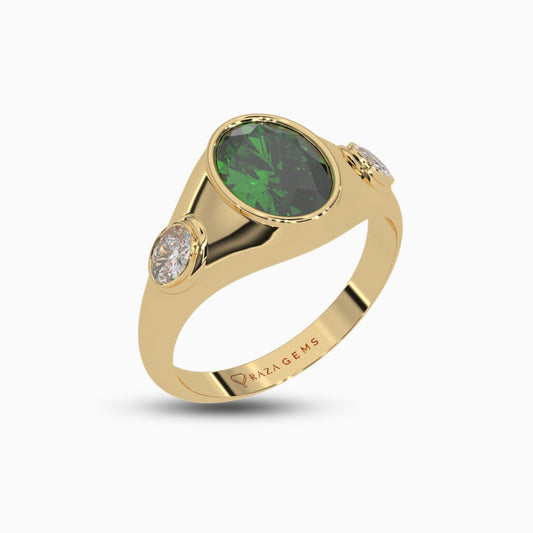 Lamya Emerald Ring 18K Yellow Gold