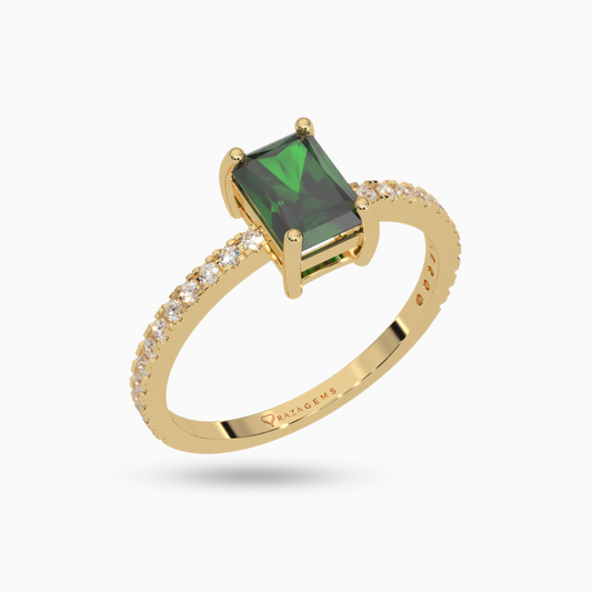 Emerald Ring  Akbar 18K Yellow Gold