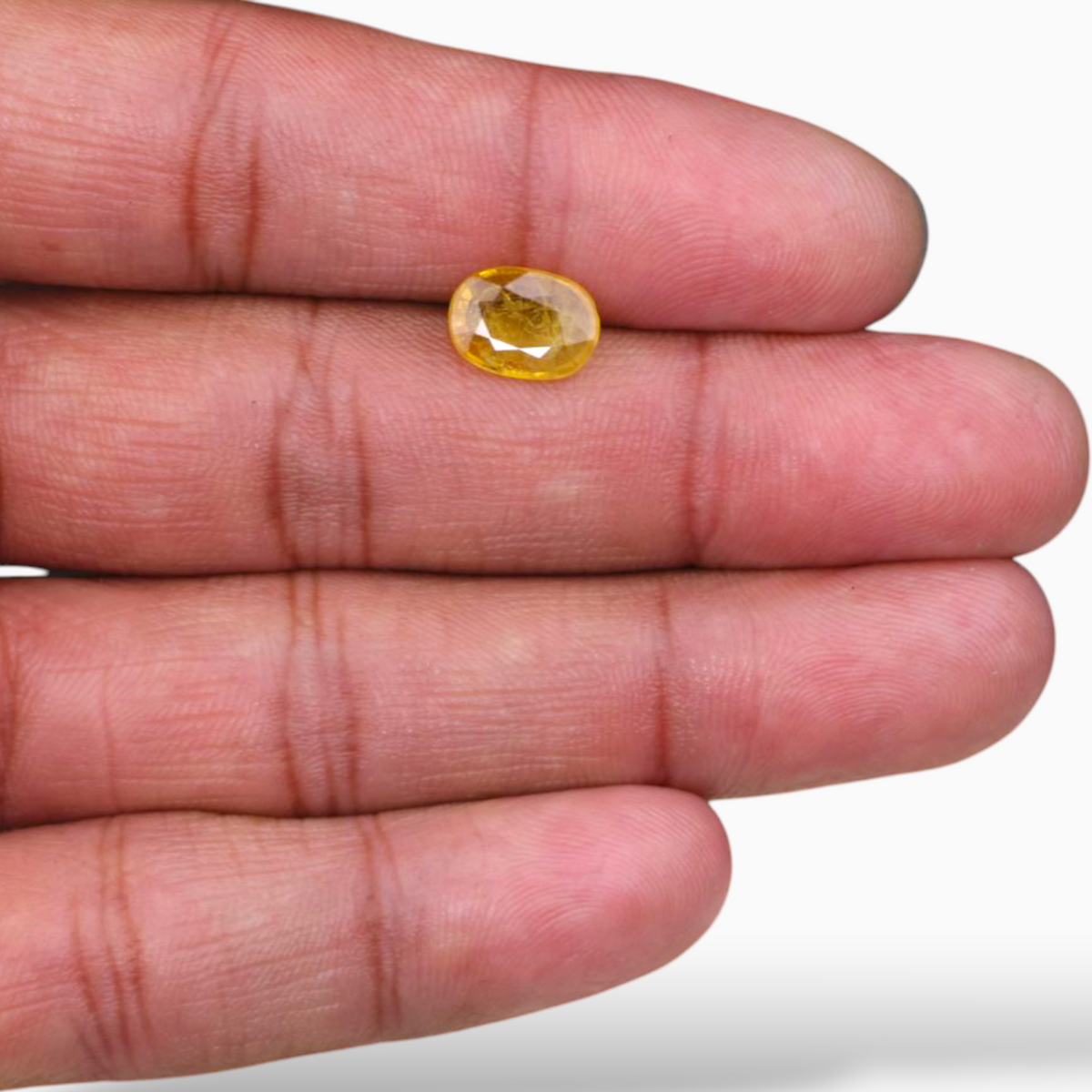 2.03 Carats Yellow Sapphire Stone Oval Shape & 10.2x7.4mm Size