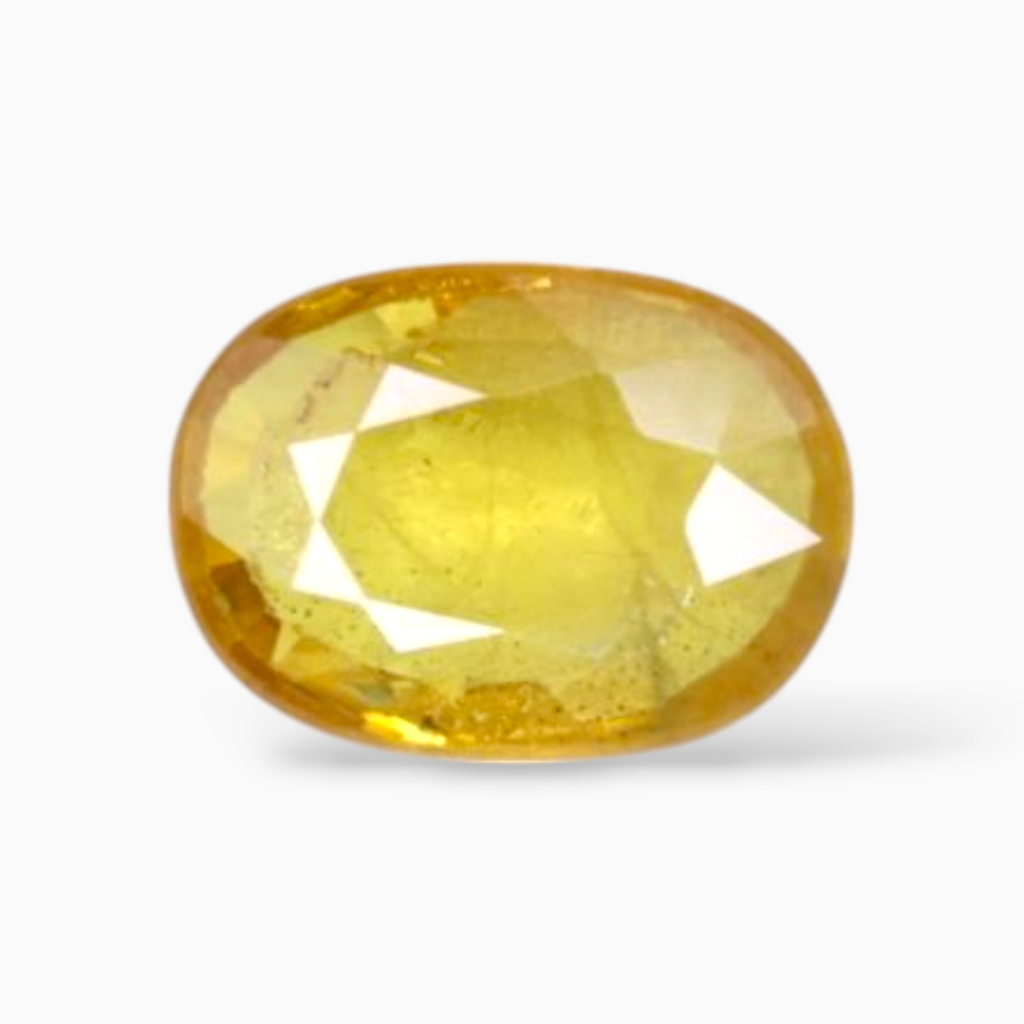 2.03 Carats Yellow Sapphire Stone Oval Shape & 10.2x7.4mm Size