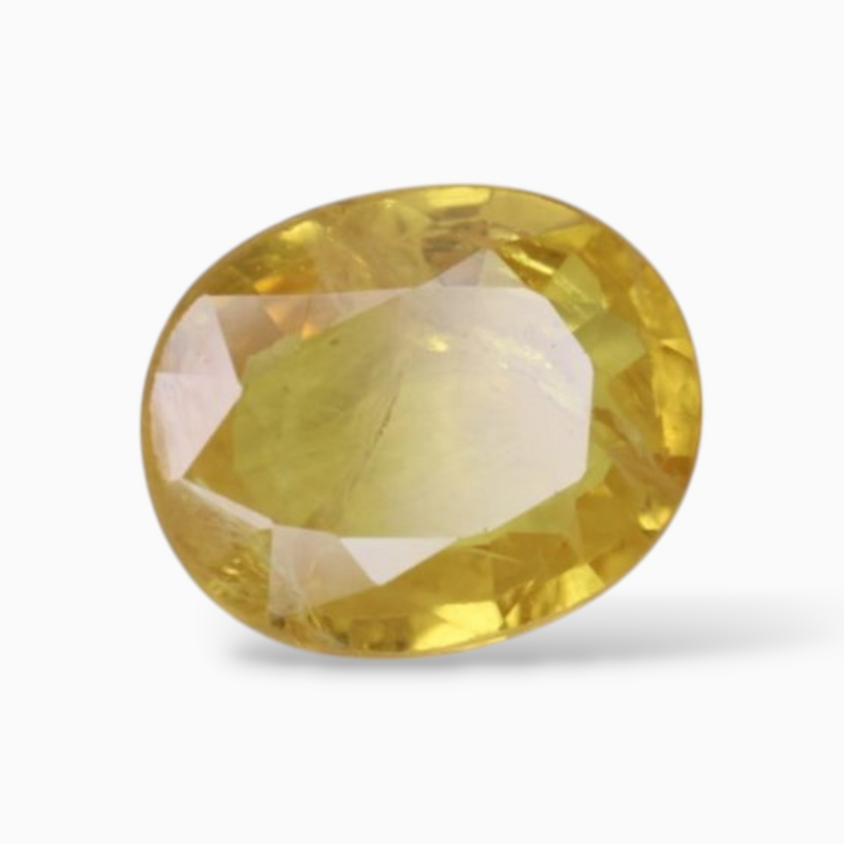 2.18 Carats Yellow Sapphire Stone Oval Shape & 9.2x7.5mmm Size