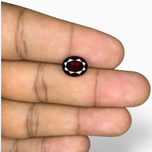 2.50 Carats Red Garnet Stone  Oval Cut 8x10 mm Perfect Size For Ring