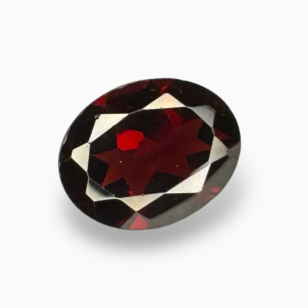 2.50 Carats Red Garnet Stone  Oval Cut 8x10 mm Perfect Size For Ring