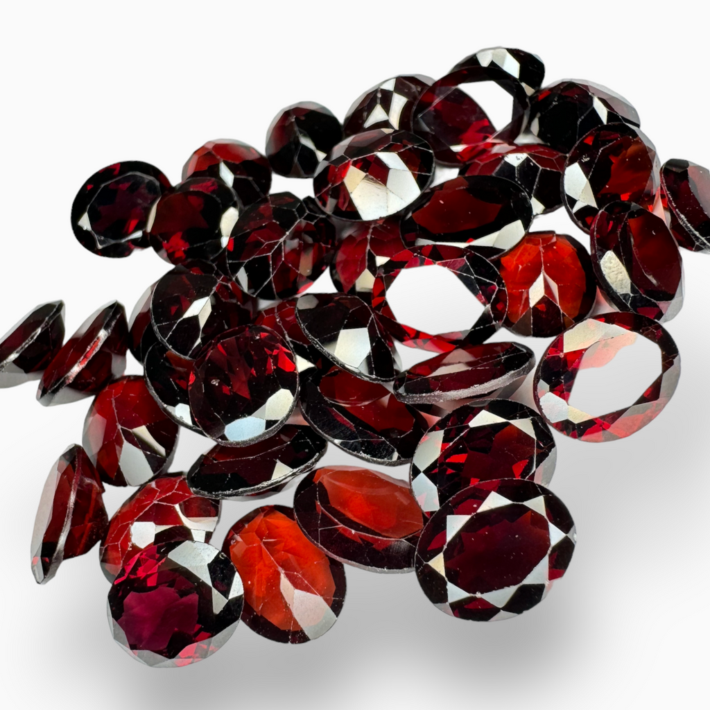 2.50 Carats Red Garnet Stone  Oval Cut 8x10 mm Perfect Size For Ring