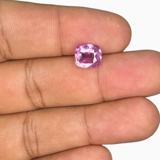 2.55 Carats Pink Sapphire Cushion Cut