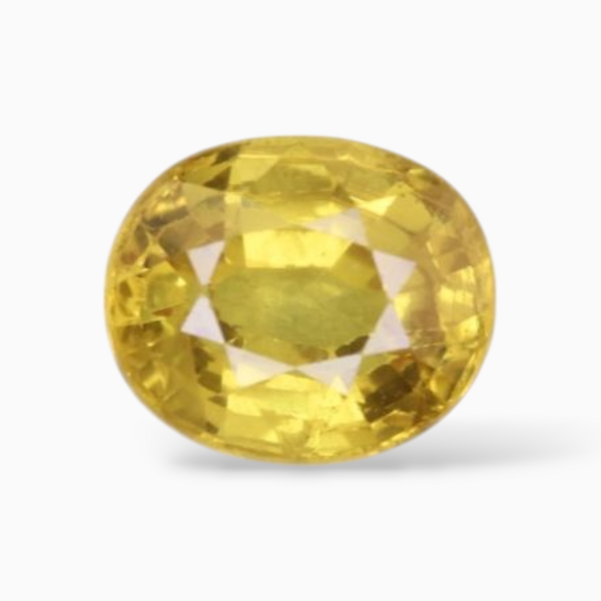 2.58 Carats Yellow Sapphire Stone Oval Shape & 8x6.8mm Size
