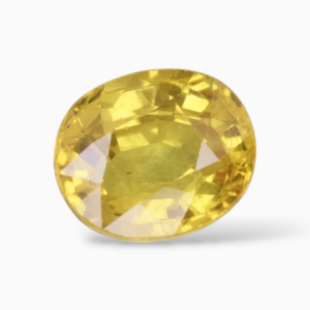 2.58 Carats Yellow Sapphire Stone Oval Shape & 8x6.8mm Size