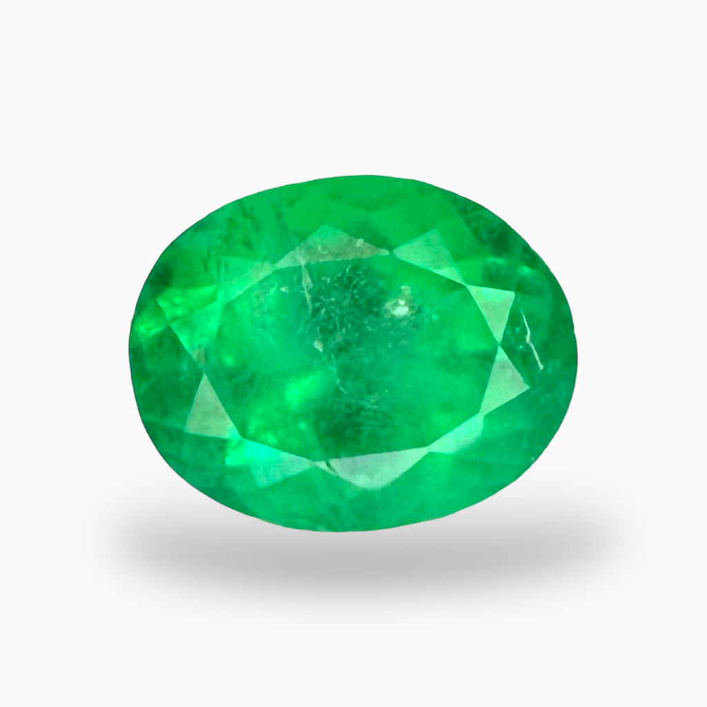 2.75 Carats Natural Colombian Emerald Oval Cut 10X7 mm