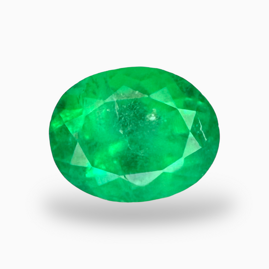 2.75 Carats Natural Colombian Emerald Oval Cut 10X7 mm