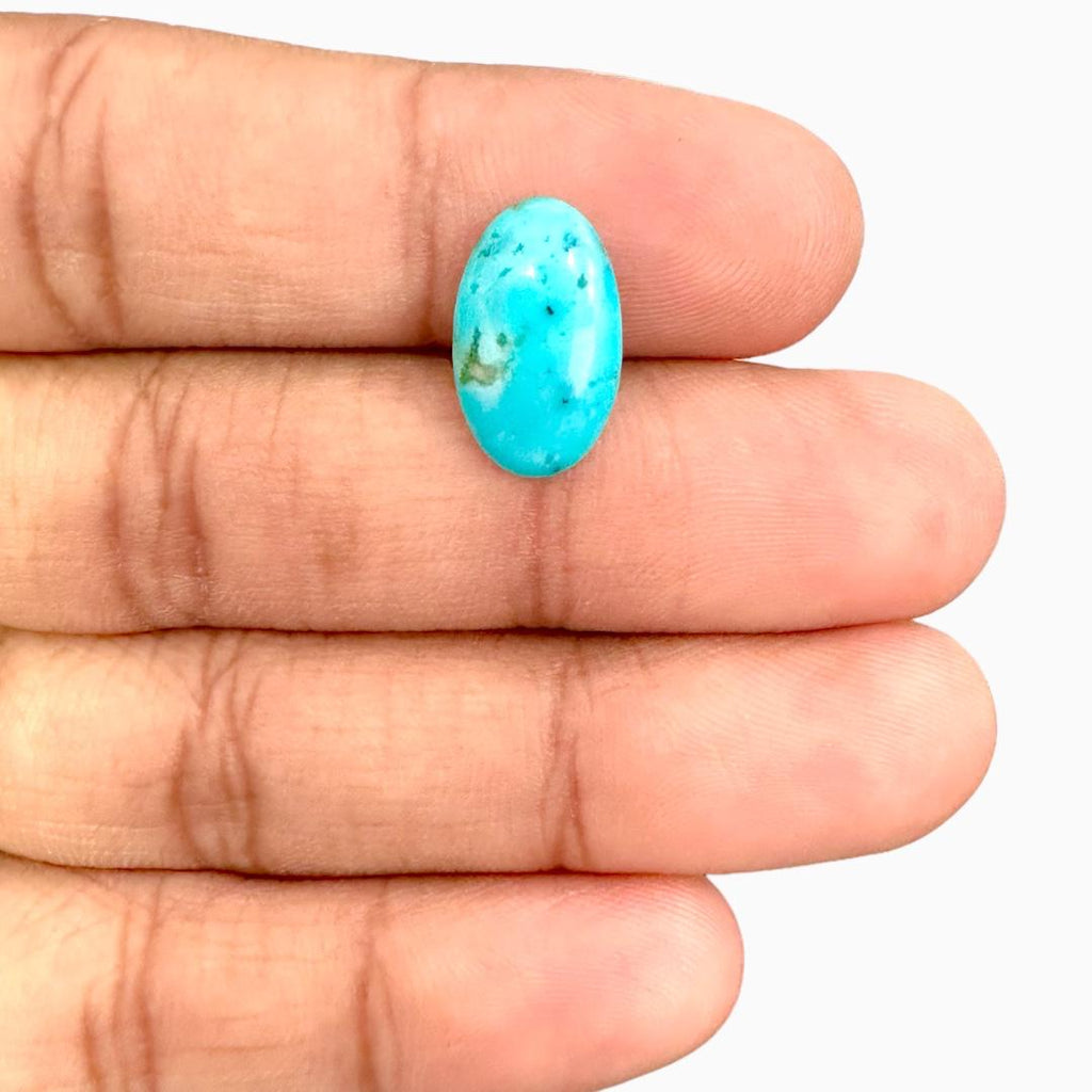 Natural Persian Turquoise 2.76 Carats Oval Cabochon Shape (9.5X15.5 mm )