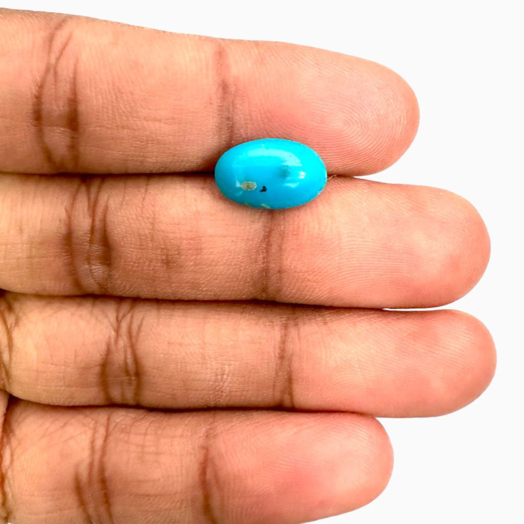 Natural Persian Turquoise 2.78 Carats Oval Cabochon Shape (13.5X8.5mm )