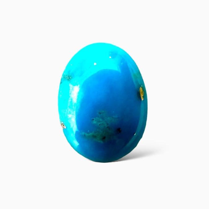 Natural Persian Turquoise 2.86 Carats Oval Cabochon Shape (12X8.7mm )
