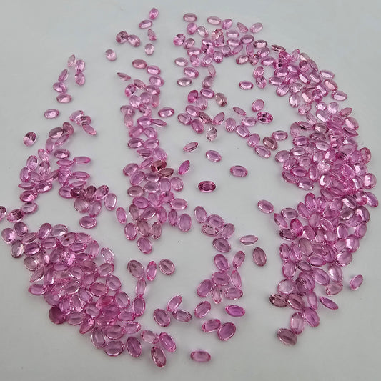loose Pink Sapphire Stone Oval lot 3×2 mm