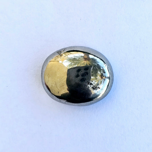 Natural Pyrite Stone in 34.63 Carats from Africa Oval Shape for Sale