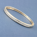 Moissanite / Zircon with 18K Gold Bangle for Women (BAN0992)